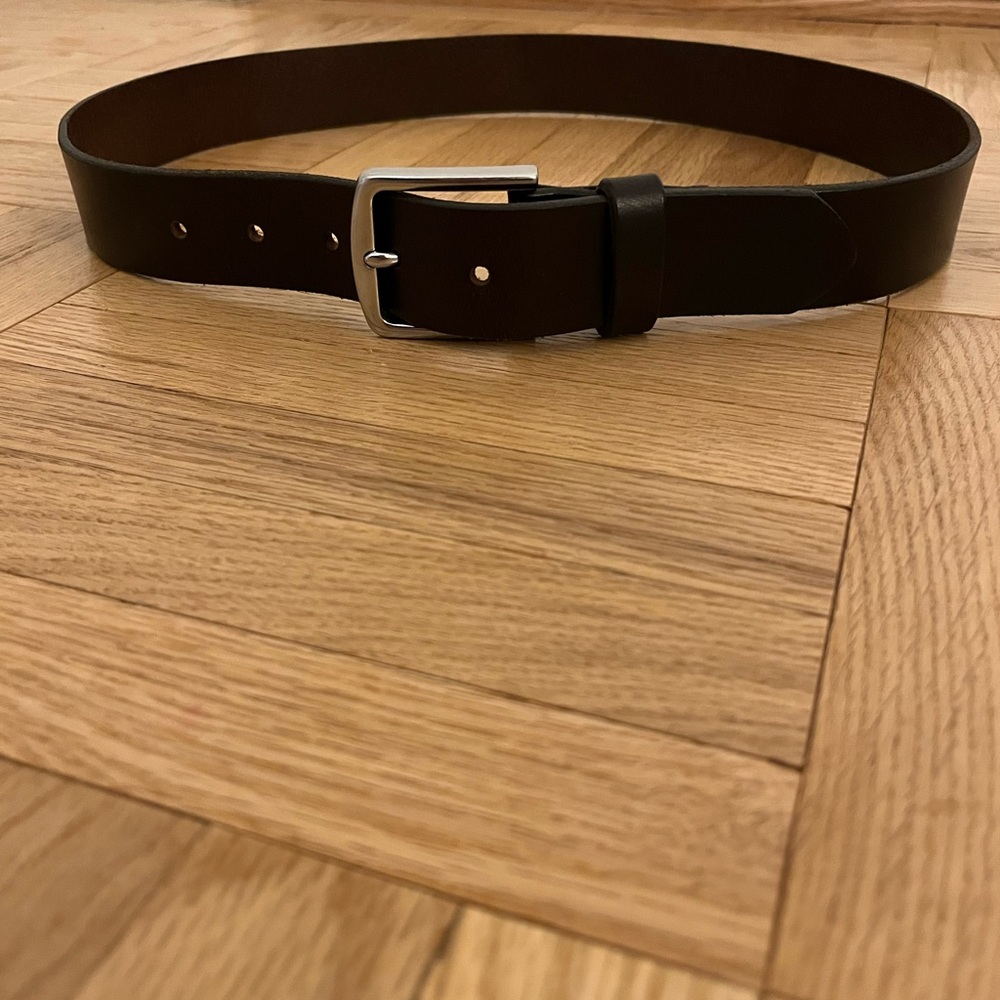 6 Men's Black and Brown Leather Belts - Picture 7 of 13